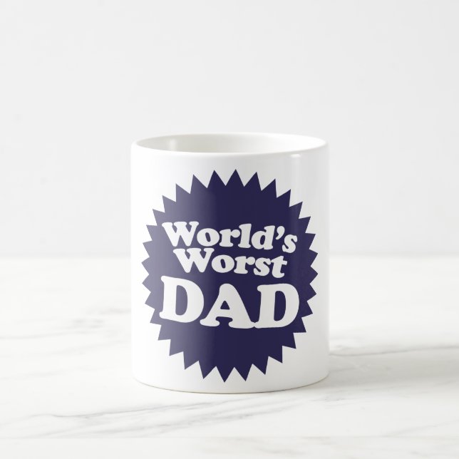 Der schlimmste Vater der Welt Kaffeetasse (Mittel)