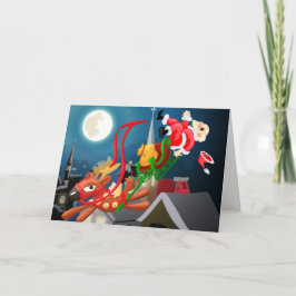 Der Schlitten des Weihnachtsmanns Karte