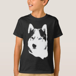 Der Schlitten-Hundekunst-des Kindes des heiseres T T-Shirt