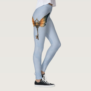 Der Schlüssel der Ewigkeit – Steampunk Flügel Leggings