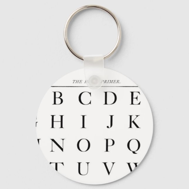 Der Schlüsselanhänger Alphabet (Vorderseite)