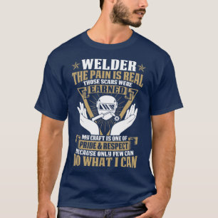 Der Schmerz ist ein wahres, weißes T-Shirt für