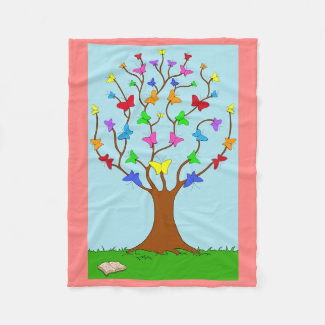 Der Schmetterlingsbaum Fleecedecke (Vorderseite)