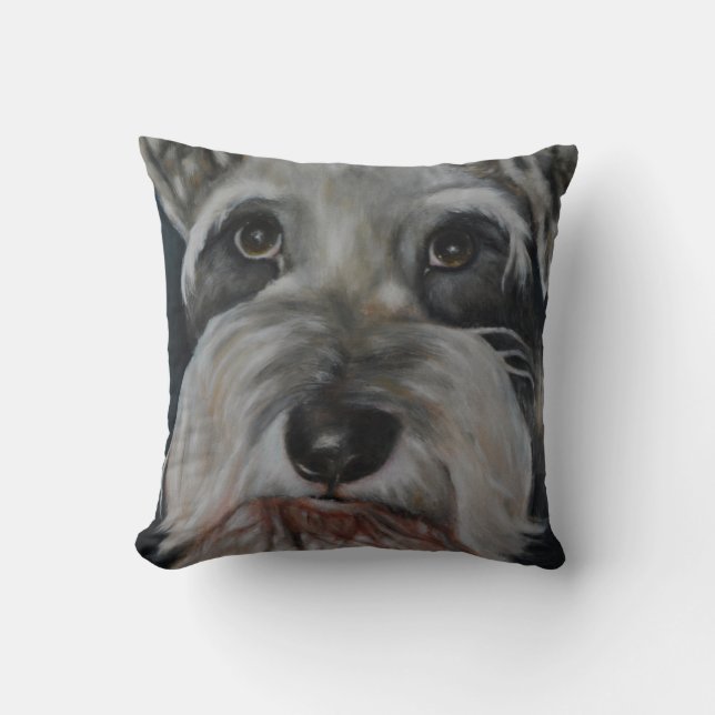Der Schnauzer - Wurfs-Kissen Kissen (Vorderseite)