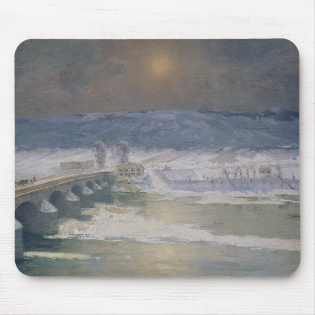 Der Schnee in Auvergne, 1886 Mousepad (Vorne)