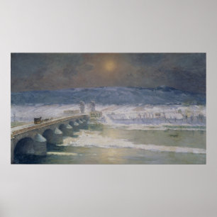 Der Schnee in der Auvergne, 1886 Poster