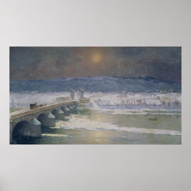 Der Schnee in der Auvergne, 1886 Poster (Vorne)