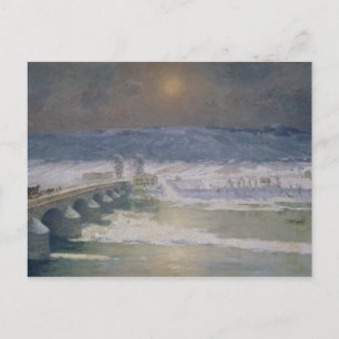 Der Schnee in der Auvergne, 1886 Postkarte