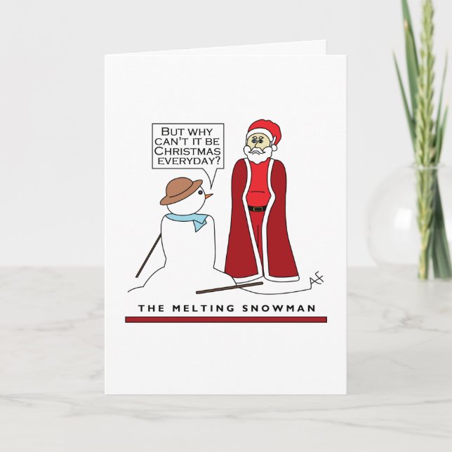 Der Schneemann, Weihnachten Karte (Vorderseite)