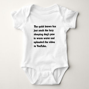 Der schnelle braune Fox steckt einfach fest.. T -  Baby Strampler