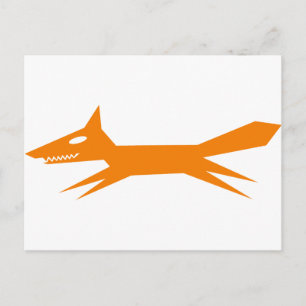 Der schnelle Orangenfox Postkarte