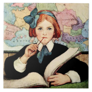 Der Scholar von Jessie Willcox Smith Fliese