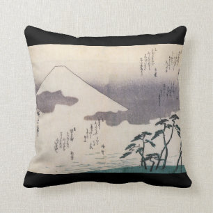 Der schöne Fujisan in Japan circa 1800s Kissen