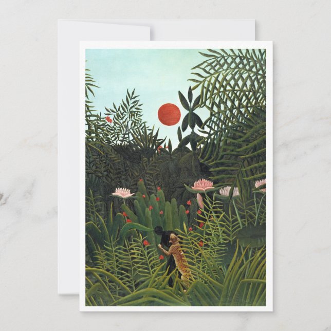 Der schöne Henri Rousseau-Jungfrau-Wald Einladung (Vorderseite)