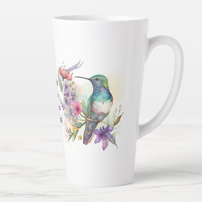 Der schöne Hummingvogel und die Blume Milchtasse (Rechts)