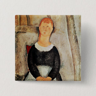 Der schöne Lebensmittelhändler Button