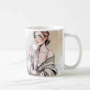 Der schöne Morgen beginnt mit der Tasse des Kaffee