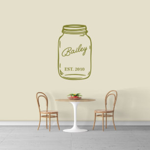 Der schöne Name in Mason Jar X-Large Wall Decal