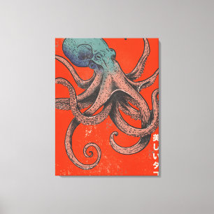 Der schöne Oktopus Leinwanddruck