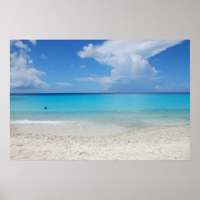 Der schöne Strand von Kenepa Grandi in Curacao Poster (Vorne)