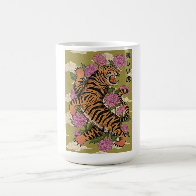Der schöne Tiger Kaffeetasse (Mittel)