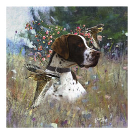 Der schöne Zeiger im Feld Fotodruck