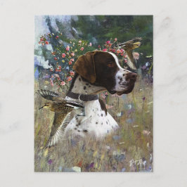 Der schöne Zeiger im Feld Postkarte