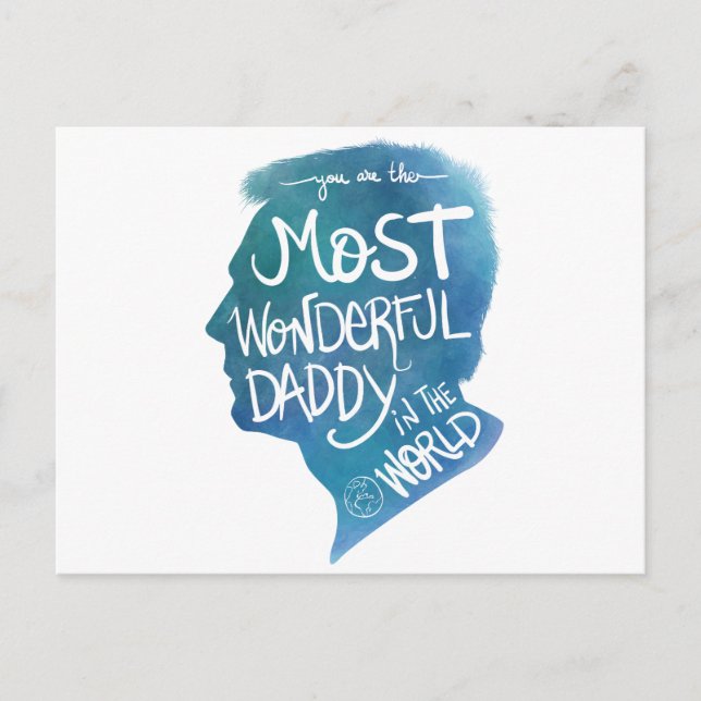Der schönste Papa Postkarte (Vorderseite)