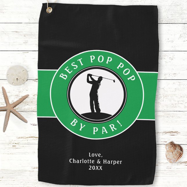 Der schönste Pop Pop Par Elegantes Tessin Golfhandtuch (Best Pop Pop By Par Elegant Sports Golfer Custom Golf Towel)