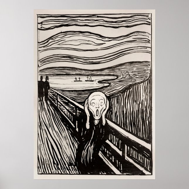Der Schrei (1895) von Edvard Munch Poster (Vorne)