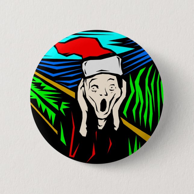 DER SCHREI AM WEIHNACHTEN BUTTON (Vorderseite)