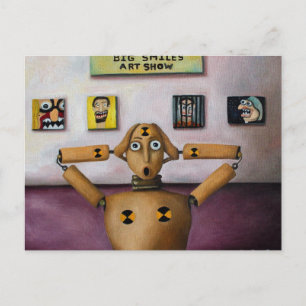 Der Schrei auf der großen Lächelkunst-Show Postkarte