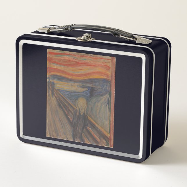 Der Schrei der Natur von Edvard Munch 1893 Metall Brotdose (Vorderseite)