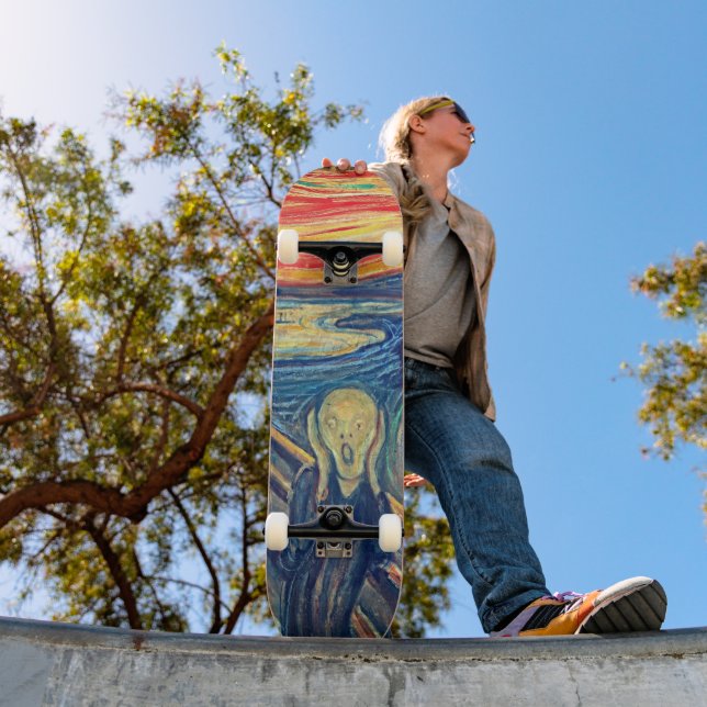 Der Schrei des Ausdrucks - Edvard Munch Skateboard (Außenbereich 1)