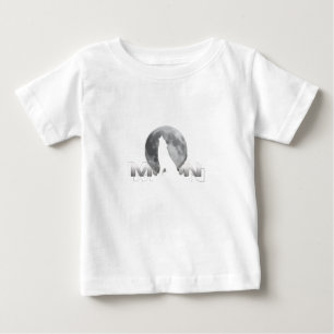 der Schrei des Wolfes unter dem Vollmond Baby T-shirt
