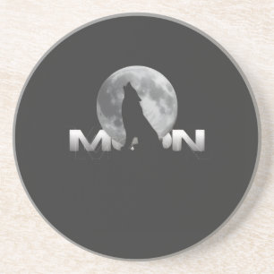 der Schrei des Wolfes unter dem Vollmond Getränkeuntersetzer