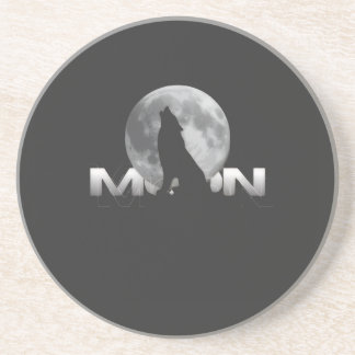 der Schrei des Wolfes unter dem Vollmond Getränkeuntersetzer