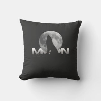 der Schrei des Wolfes unter dem Vollmond Kissen