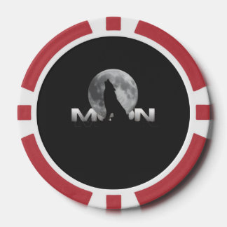der Schrei des Wolfes unter dem Vollmond Pokerchips