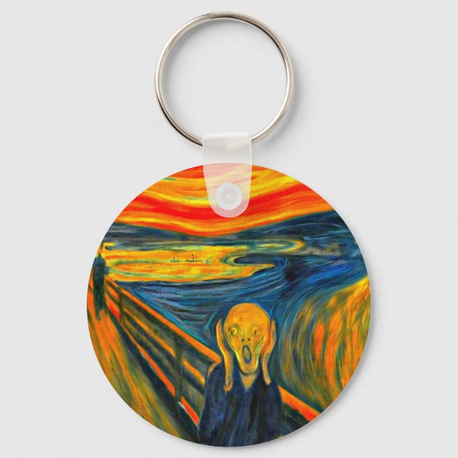 Der Schrei, die Kunst nach dem Munch, Schlüsselanhänger (Vorderseite)