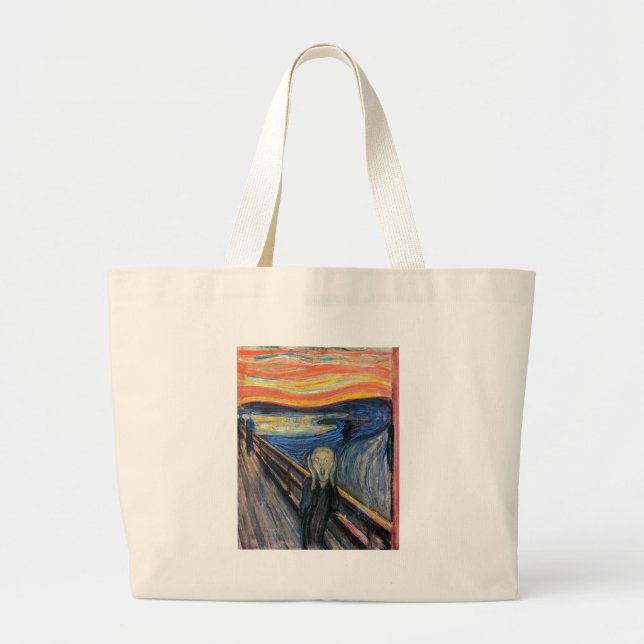 Der Schrei durch Edvard Munch Jumbo Stoffbeutel (Vorne)