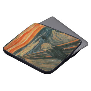 Der Schrei durch Edvard Munch ~ Malerei Laptopschutzhülle