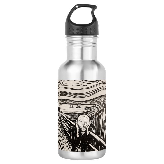 Der Schrei Edvard Munch Edelstahlflasche (Vorderseite)