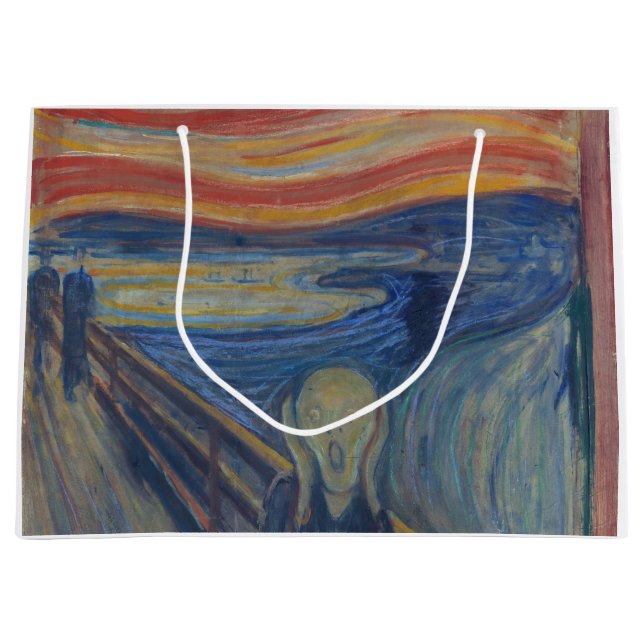 Der Schrei, Edvard Munch Große Geschenktüte (Vorderseite)