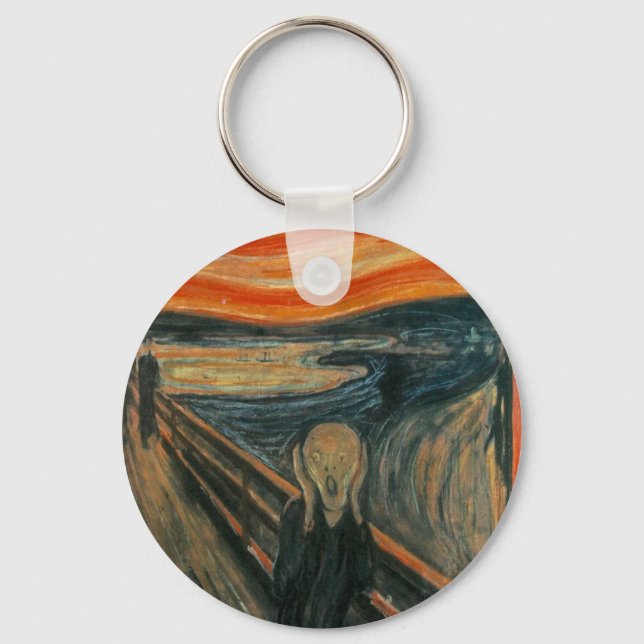 Der Schrei - Edvard Munch. Malerarbeiten. Schlüsselanhänger (Vorderseite)