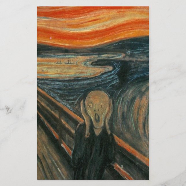Der Schrei - Edvard Munch. Malerei-Grafik Briefpapier (Vorderseite)