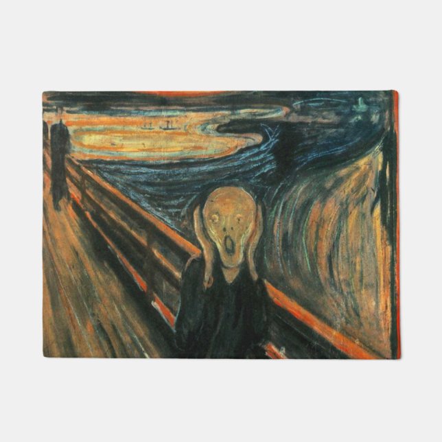 Der Schrei Edvard Munch Moderne expressionistische Fußmatte (Vorderseite)