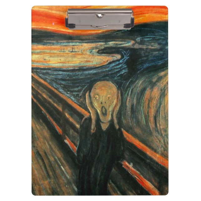 Der Schrei Edvard Munch Moderne expressionistische Klemmbrett (Vorderseite)