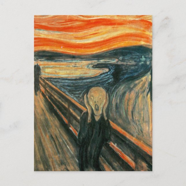 Der Schrei Edvard Munch Moderne expressionistische Postkarte (Vorderseite)