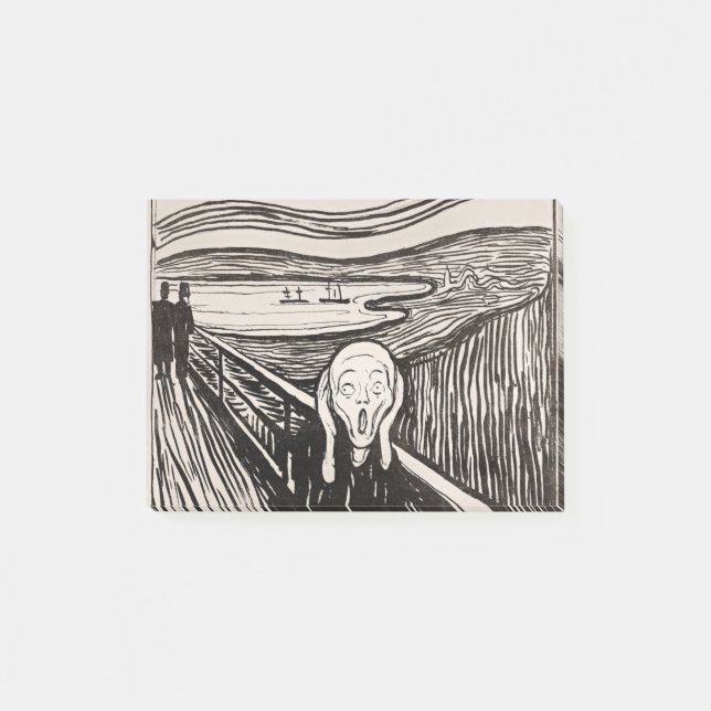 Der Schrei Edvard Munch Post-it Klebezettel (Vorderseite)